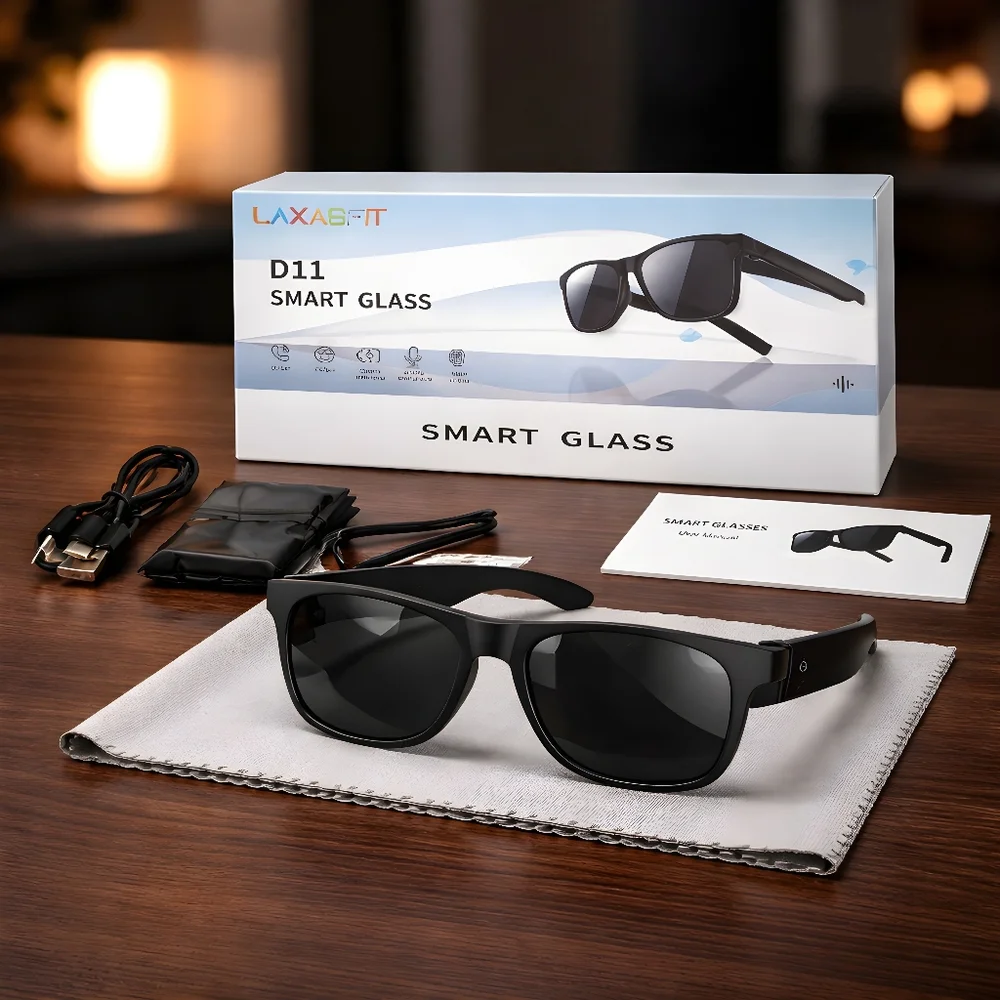 NWT Laxasfit D11 Plus Smart Audio Sunglasses Bluetooth Call Polarized